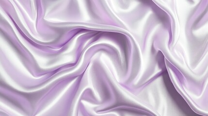 Poster - Elegant lilac satin silk fabric texture with smooth wavy drapes ideal for backgrounds banners and 3D mapping applications