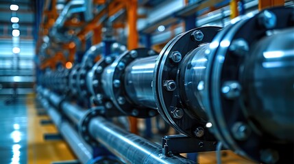 Fototapete - Pipe Racking Systems, They Maximize Storage Efficiency in Engineering Facilities.