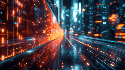 Poster - Design a visually engaging digital marketing strategy visualization with dynamic graphs, colorful data points.