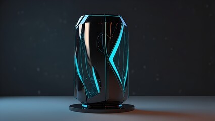 Futuristic pedestal for display, latform for design, Generative AI