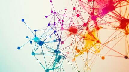 Wall Mural - an inspiring image of a diverse collection of colorful, abstract shapes forming a radiant, interconn