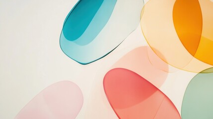 Wall Mural - an inspiring scene of an array of colorful, abstract shapes gradually merging into a single, radiant