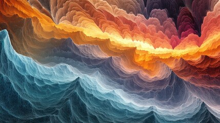 Wall Mural - abstract fractal textures