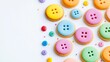 © Sunanta - Colorful Cookie Buttons on a White Background for Creative Projects