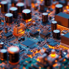 Poster - Microcircuits and radio components from electrical appliances