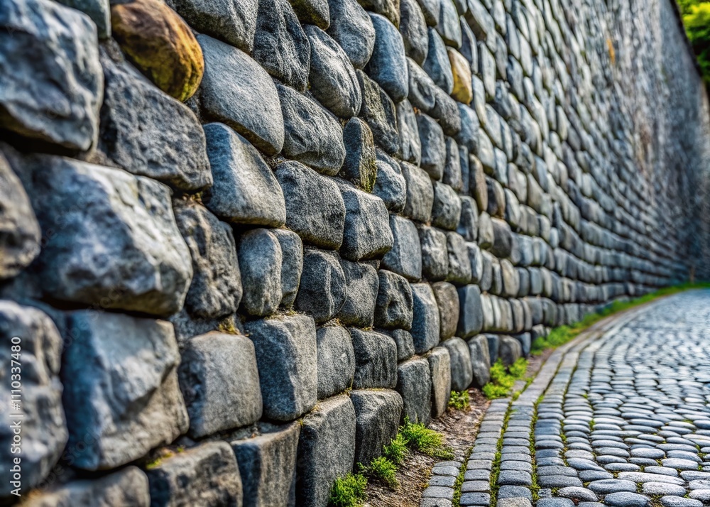 High-Resolution Continuous Gray Cobblestone Wall and Road Texture for ...