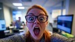 © GreatStockPics - Person expressing surprise in an office setting during a Friday workday