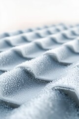 Wall Mural - Frost-covered roof, textured, wavy surface.