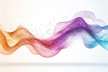 Wall Mural - colorful abstract design with flowing lines and sparkling effects