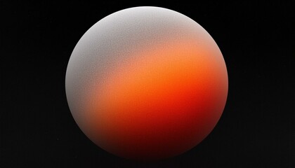 Wall Mural - Abstract Noise Texture: A Color Gradient Sphere Against a Dark Backdrop