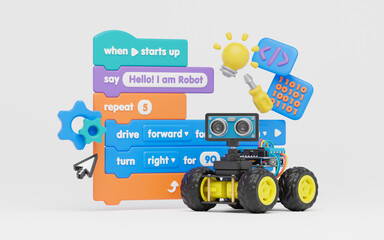 block coding for kids teaching learning creative basics beginners remotely controlled automation rob