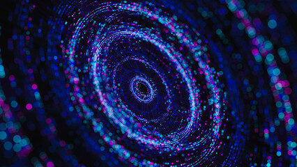Wall Mural - big data artificial intelligence machine learning neural network flow complex information science in