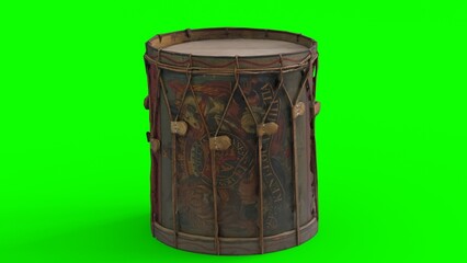 bass drum with green background