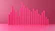 © MiddleMay - stock market volatility concept. Vibrant pink bars create a modern, abstract chart on a pink backdrop.