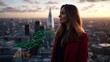 © nuryadin - London Skyline Success: Woman Gazing at Cityscape