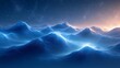 © tunanon - Glowing Minimalist Abstraction of Hills at Dusk