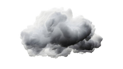 Wall Mural - heavy dark evil looking rain storm cloud on transparent background
