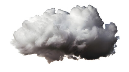 Wall Mural - dark grey black storm cloud puffy voluminous on transparent background png