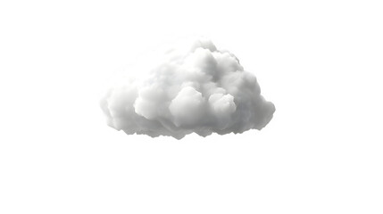 Wall Mural - grey and white fluffy cloud on transparent background