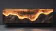 © tunanon - Elegant Matte Black Oak Sideboard with Unique Design