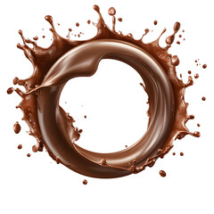 Leinwandbilder - Immerse yourself in luscious, creamy chocolate and liquid cocoa swirls against a clear backdrop, ideal for enhancing creative projects