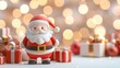 © Nattapol - Santa claus toy figure surrounded by gifts holiday environment cheer