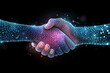 © Nebuto - a visual handshake between two people and a background