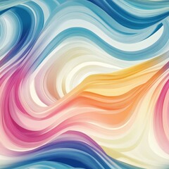 Canvas Print - Colorful Abstract Wave Design seamless, pattern, background, texture