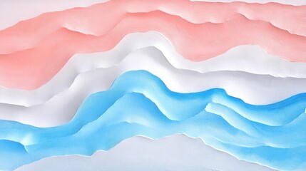 Wall Mural - Abstract paper waves in soft pastel colors, perfect for creative backgrounds.