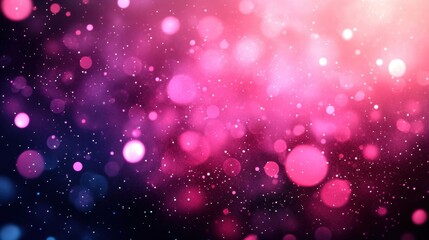 Wall Mural - Colorful bokeh lights on a dark background, perfect for abstract designs and festive themes.