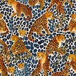 © Jani - watercolor all over leopard pattern illustration Generative AI