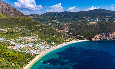 Wall Mural - Panoramic view of the beach in Lichnos near Parga, Greece