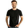 © DigitalDreamz - Smiling Man in Black T-Shirt with Hands in Pockets on Transparent Background