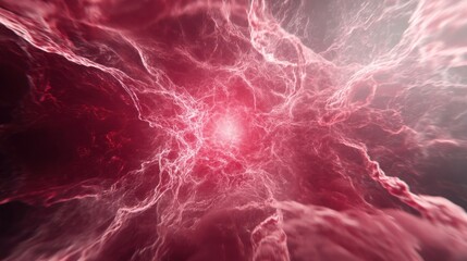 Wall Mural - abstract red energy swirling in a cosmic space, creating a dynamic and vibrant atmosphere.