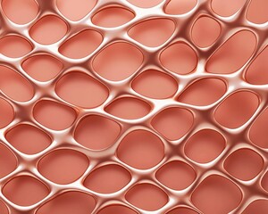 Poster - A textured, abstract background featuring interconnected, bubble-like shapes in a warm, peach tone.