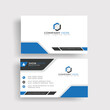 © MdAbdul - Modern and Clean professional business card template, blue & white business card design, Horizontal and vertical layout, abstract shape with simple visiting card design template
