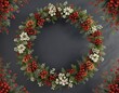 © Atittaya - Floral wreath adorned with tiny bells and berries , berries, fall flowers, wreaths