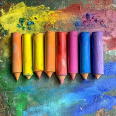 Aufkleber - Color Chalk Chalk background color