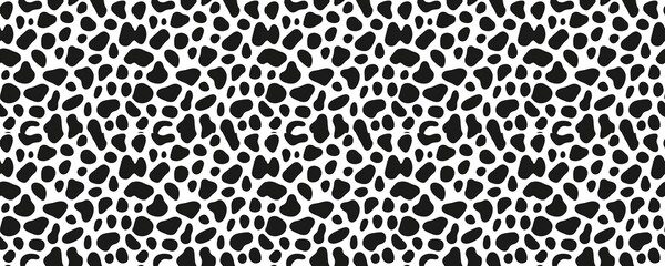 Wall Mural - seamless pattern of Abstract black white  bold organic shapes playful design joyful mood 
