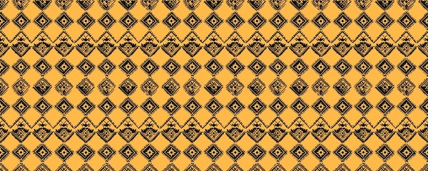 Wall Mural - seamless pattern of Abstract ethnic black yellow pattern textile design boho chic style joyful festive mood 