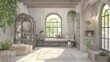 © Jakkarin - Modern-Medieval Fusion: Stylish Pet Area with Rustic Decor and Functional Charm