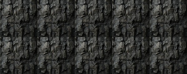 Wall Mural - seamless pattern of dark gray black rough rock texture background design