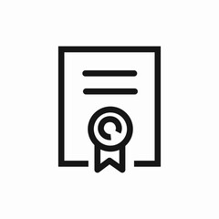 diploma certificate graduate icon sign vector