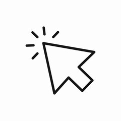 Fototapete - cursor click icon sign vector