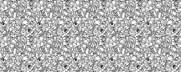 Wall Mural - Abstract pattern of a crowd in protest.