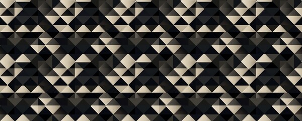 Wall Mural - seamless pattern of abstract geometric black beige triangles pattern modern elegant design backgroun