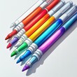 © Yana - Colorful markers arranged in a vibrant display on a clean surface