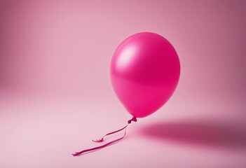 Wall Mural - Deep pink balloon isolated on white background cutout