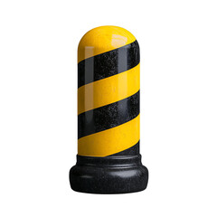 Wall Mural - yellow and black striped traffic barrier with transparent background