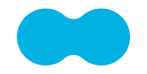 Abstract blue ball elongated shape
